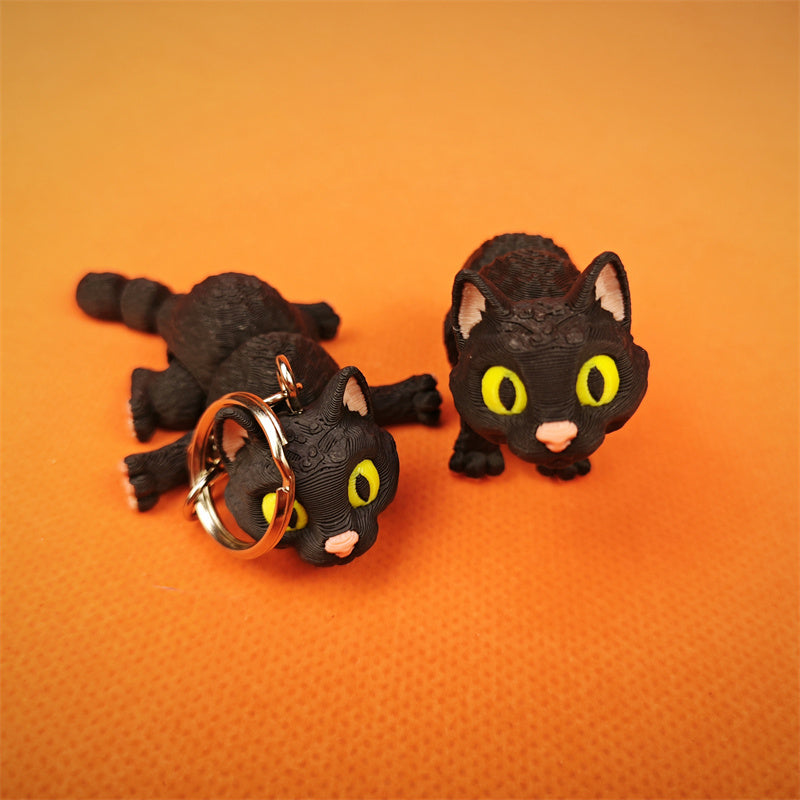 Adorable 3D-Printed Kittens Keychains,bag charm,Car Hanging Ornament,and Desk Decor